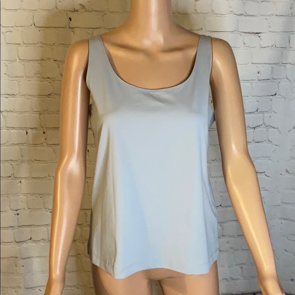 Chico’s stretchy & comfy basic grey tank top size small